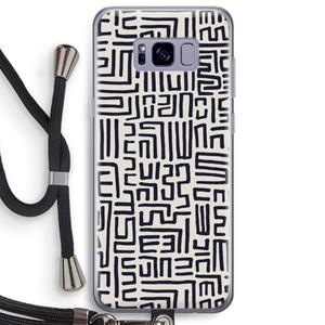 CaseCompany Moroccan Print: Samsung Galaxy S8 Plus Transparant Hoesje met koord