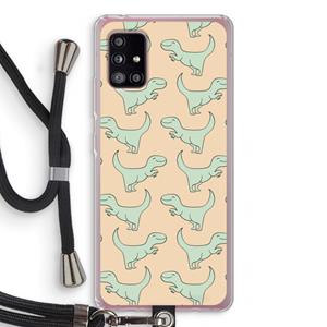 CaseCompany Dinos: Samsung Galaxy A51 5G Transparant Hoesje met koord
