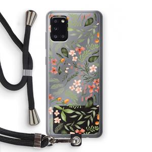 CaseCompany Sweet little flowers: Samsung Galaxy A31 Transparant Hoesje met koord
