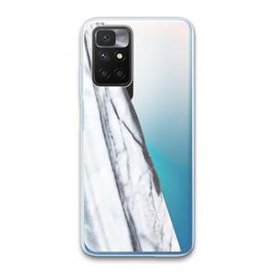 CaseCompany Gestreepte marmer: Xiaomi Redmi 10 Transparant Hoesje
