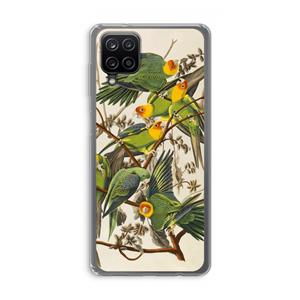CaseCompany Carolinaparkiet: Samsung Galaxy A12 Transparant Hoesje