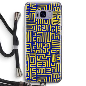 CaseCompany Majorelle Blue Print: Samsung Galaxy S8 Plus Transparant Hoesje met koord