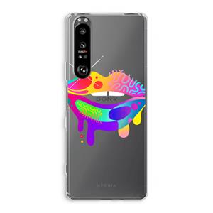CaseCompany Lip Palette: Sony Xperia 1 III Transparant Hoesje