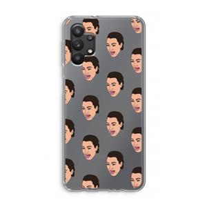 CaseCompany Ugly Cry Call: Samsung Galaxy A32 5G Transparant Hoesje
