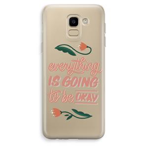 CaseCompany Optimistic flower girl: Samsung Galaxy J6 (2018) Transparant Hoesje