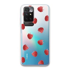 CaseCompany Framboosjes: Xiaomi Redmi 10 Transparant Hoesje
