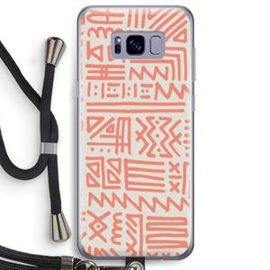 CaseCompany Marrakech Pink: Samsung Galaxy S8 Plus Transparant Hoesje met koord