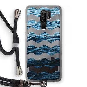CaseCompany Oceaan: Xiaomi Redmi 9 Transparant Hoesje met koord