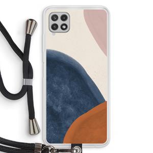 CaseCompany Geo #1: Samsung Galaxy A22 4G Transparant Hoesje met koord