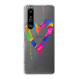 CaseCompany Melts My Heart: Sony Xperia 1 III Transparant Hoesje