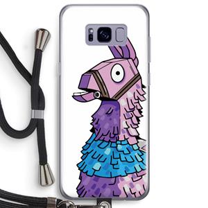 CaseCompany Lama: Samsung Galaxy S8 Plus Transparant Hoesje met koord