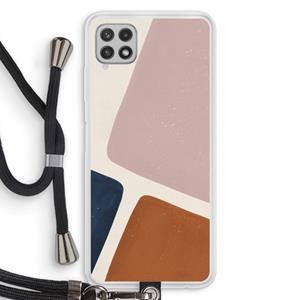 CaseCompany Geo #2: Samsung Galaxy A22 4G Transparant Hoesje met koord