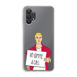 CaseCompany Gimme a call: Samsung Galaxy A32 5G Transparant Hoesje