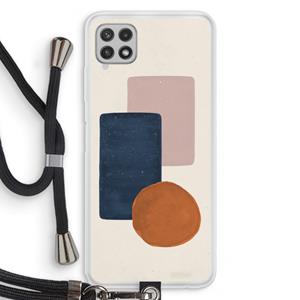CaseCompany Geo #3: Samsung Galaxy A22 4G Transparant Hoesje met koord
