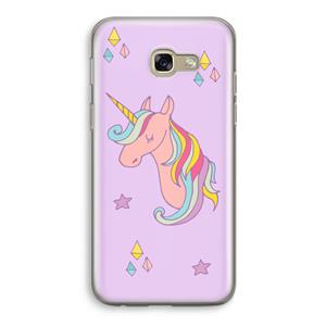 CaseCompany Roze eenhoorn: Samsung Galaxy A5 (2017) Transparant Hoesje