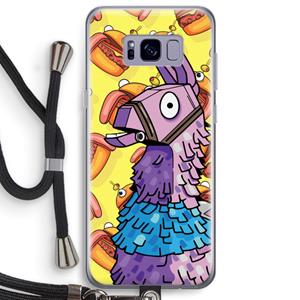 CaseCompany Loot Burger: Samsung Galaxy S8 Plus Transparant Hoesje met koord