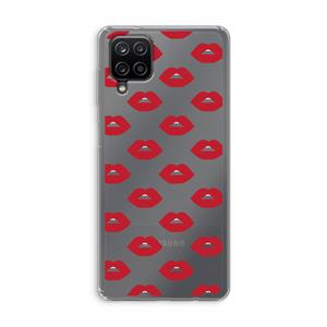 CaseCompany Lips: Samsung Galaxy A12 Transparant Hoesje