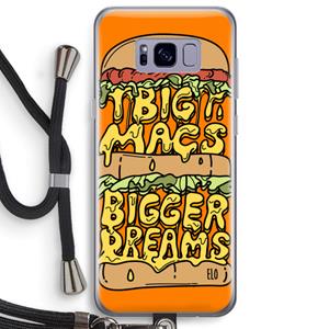 CaseCompany Big Macs Bigger Dreams: Samsung Galaxy S8 Plus Transparant Hoesje met koord