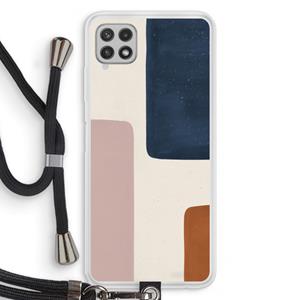 CaseCompany Geo #5: Samsung Galaxy A22 4G Transparant Hoesje met koord
