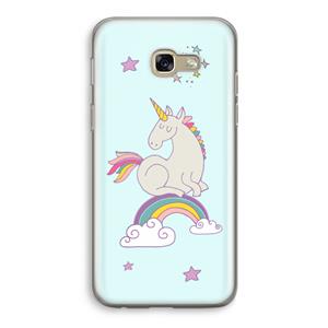 CaseCompany Regenboog eenhoorn: Samsung Galaxy A5 (2017) Transparant Hoesje