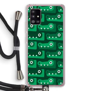 CaseCompany Crocs: Samsung Galaxy A51 5G Transparant Hoesje met koord