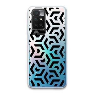 CaseCompany Crazy pattern: Xiaomi Redmi 10 Transparant Hoesje