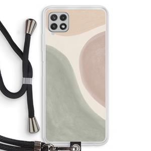 CaseCompany Geo #6: Samsung Galaxy A22 4G Transparant Hoesje met koord