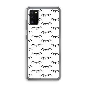 CaseCompany Wimpers: Samsung Galaxy A41 Transparant Hoesje