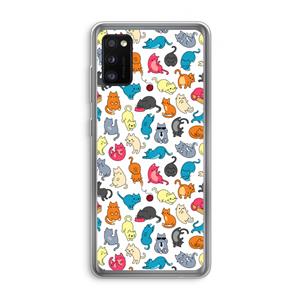 CaseCompany Kleurrijke katten: Samsung Galaxy A41 Transparant Hoesje