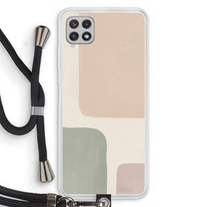 CaseCompany Geo #7: Samsung Galaxy A22 4G Transparant Hoesje met koord
