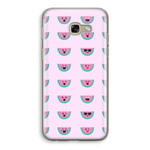 CaseCompany Smiley watermeloenprint: Samsung Galaxy A5 (2017) Transparant Hoesje