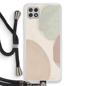 CaseCompany Geo #8: Samsung Galaxy A22 4G Transparant Hoesje met koord