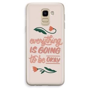 CaseCompany Optimistic flower girl: Samsung Galaxy J6 (2018) Transparant Hoesje