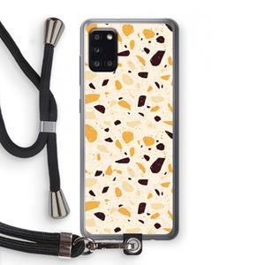 CaseCompany Terrazzo N°13: Samsung Galaxy A31 Transparant Hoesje met koord