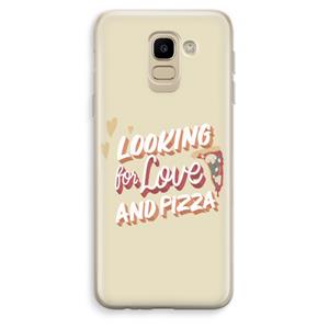 CaseCompany Pizza is the answer: Samsung Galaxy J6 (2018) Transparant Hoesje