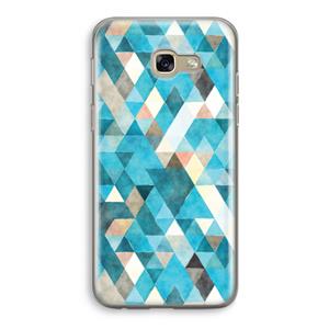 CaseCompany Gekleurde driehoekjes blauw: Samsung Galaxy A5 (2017) Transparant Hoesje