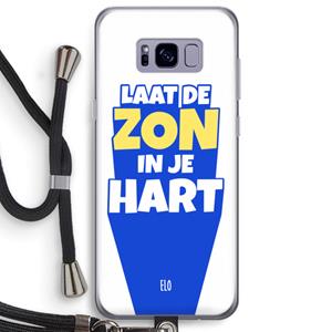 CaseCompany Laat de zon in je hart: Samsung Galaxy S8 Plus Transparant Hoesje met koord