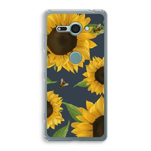CaseCompany Sunflower and bees: Sony Xperia XZ2 Compact Transparant Hoesje