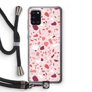 CaseCompany Terrazzo N°15: Samsung Galaxy A31 Transparant Hoesje met koord