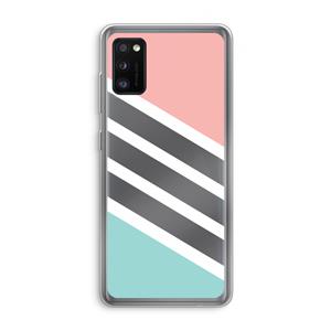 CaseCompany Strepen pastel: Samsung Galaxy A41 Transparant Hoesje