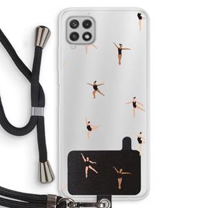 CaseCompany Dancing #1: Samsung Galaxy A22 4G Transparant Hoesje met koord