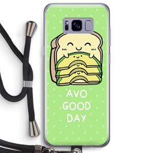 CaseCompany Avo Good Day: Samsung Galaxy S8 Plus Transparant Hoesje met koord