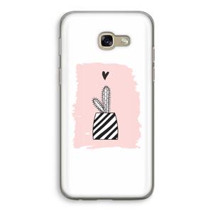 CaseCompany Zwart-wit cactus: Samsung Galaxy A5 (2017) Transparant Hoesje