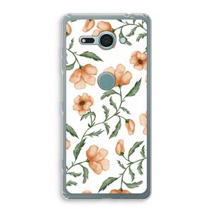 CaseCompany Peachy flowers: Sony Xperia XZ2 Compact Transparant Hoesje