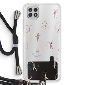 CaseCompany Dancing #3: Samsung Galaxy A22 4G Transparant Hoesje met koord
