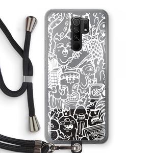CaseCompany Vexx Mixtape #2: Xiaomi Redmi 9 Transparant Hoesje met koord