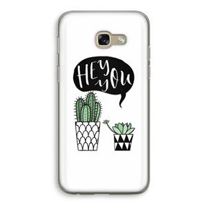 CaseCompany Hey you cactus: Samsung Galaxy A5 (2017) Transparant Hoesje