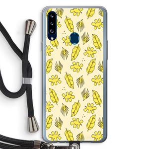 CaseCompany Herfst: Samsung Galaxy A20s Transparant Hoesje met koord