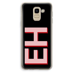CaseCompany Monogram: Samsung Galaxy J6 (2018) Transparant Hoesje