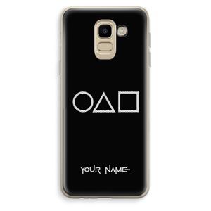 CaseCompany Squid Game: Samsung Galaxy J6 (2018) Transparant Hoesje